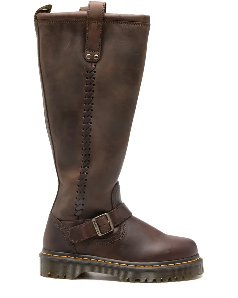 Dr.Martens Anistone Stiefel mit Schnallenriemen - Braun Braun