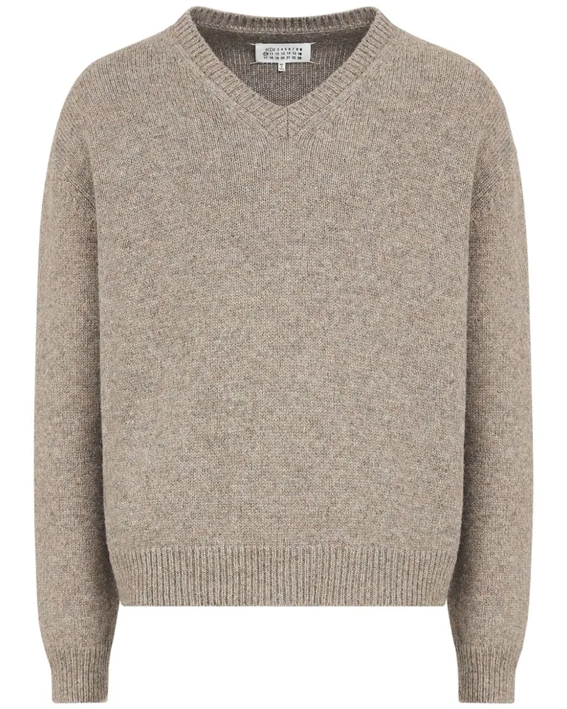 Maison Margiela Melierter Strickpullover - Nude Nude