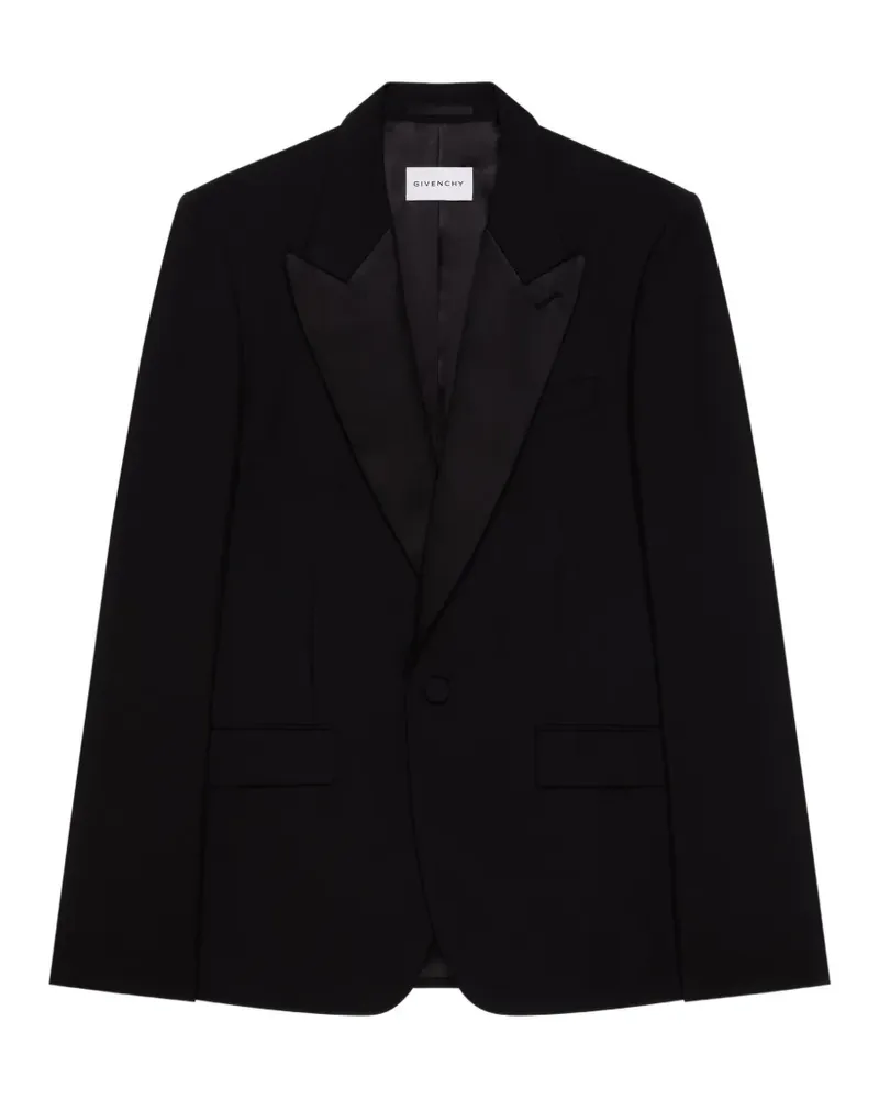 Givenchy Schmale Smoking-Jacke aus Woll-Mohär - Schwarz Schwarz
