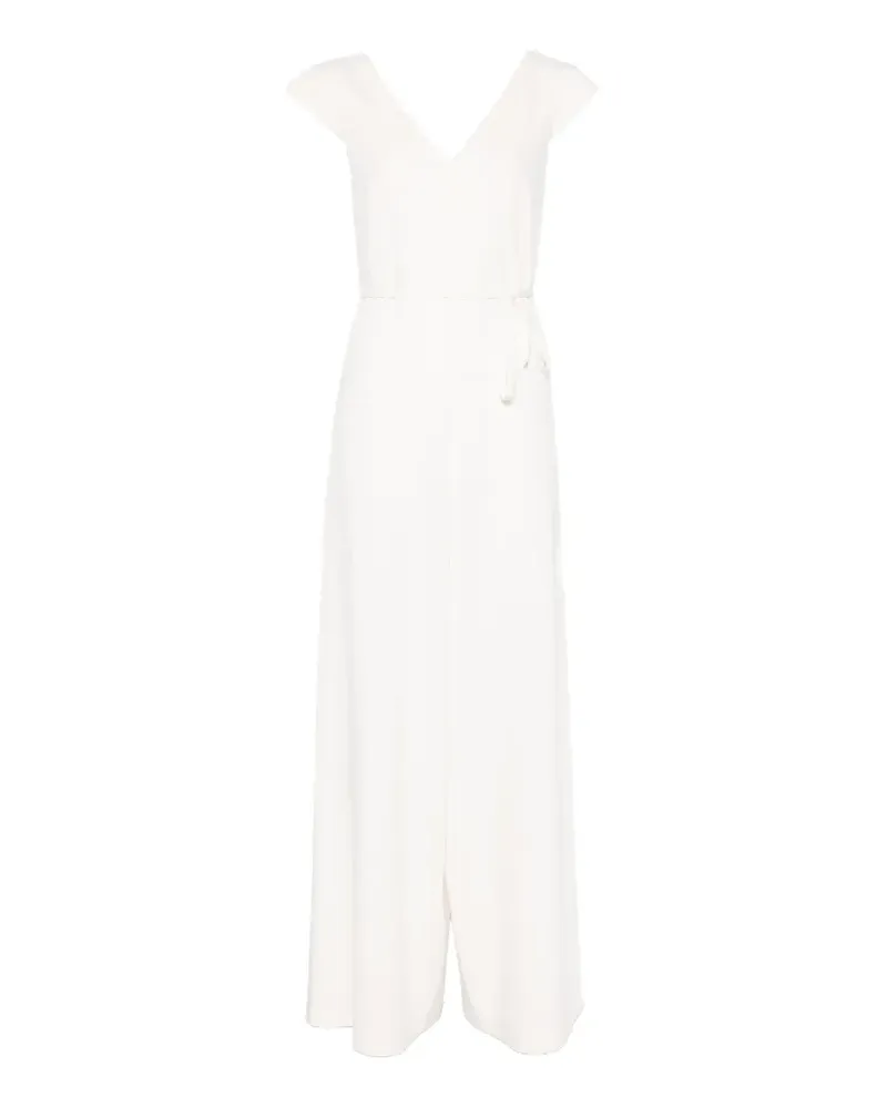 Herno belted V-neck jumpsuit - Weiß Weiß