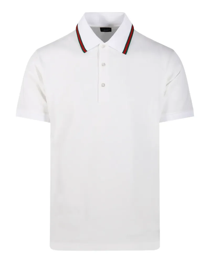 Gucci Web-stripe polo shirt - Weiß Weiß