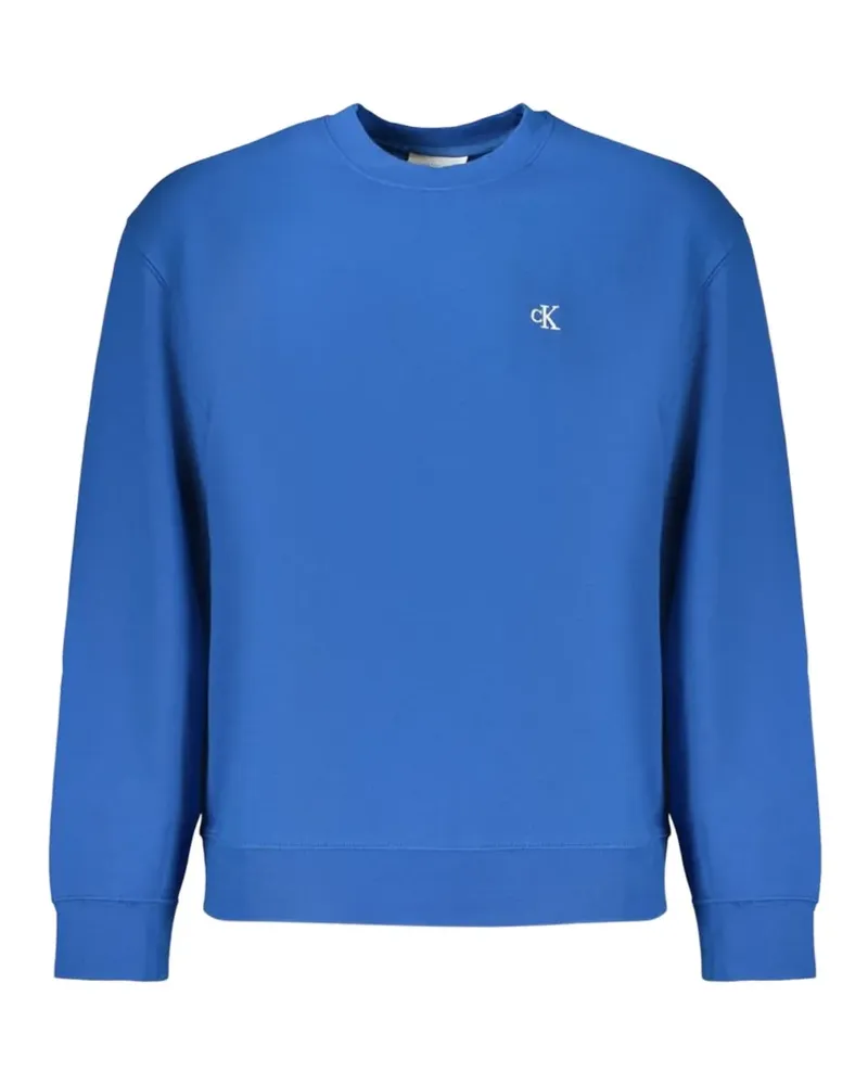 Calvin Klein Sweatshirt mit Logo-Stickerei - Blau Blau