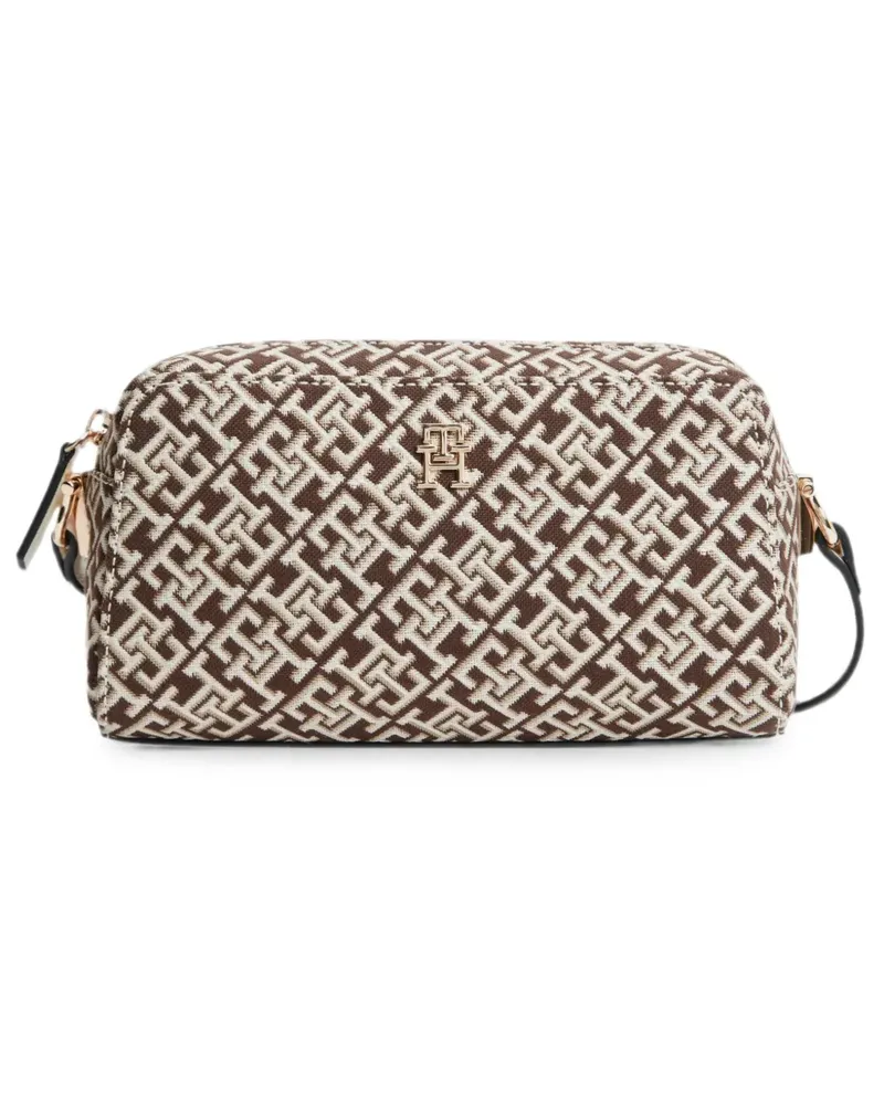 Tommy Hilfiger monogram-pattern shoulder bag - Braun Braun