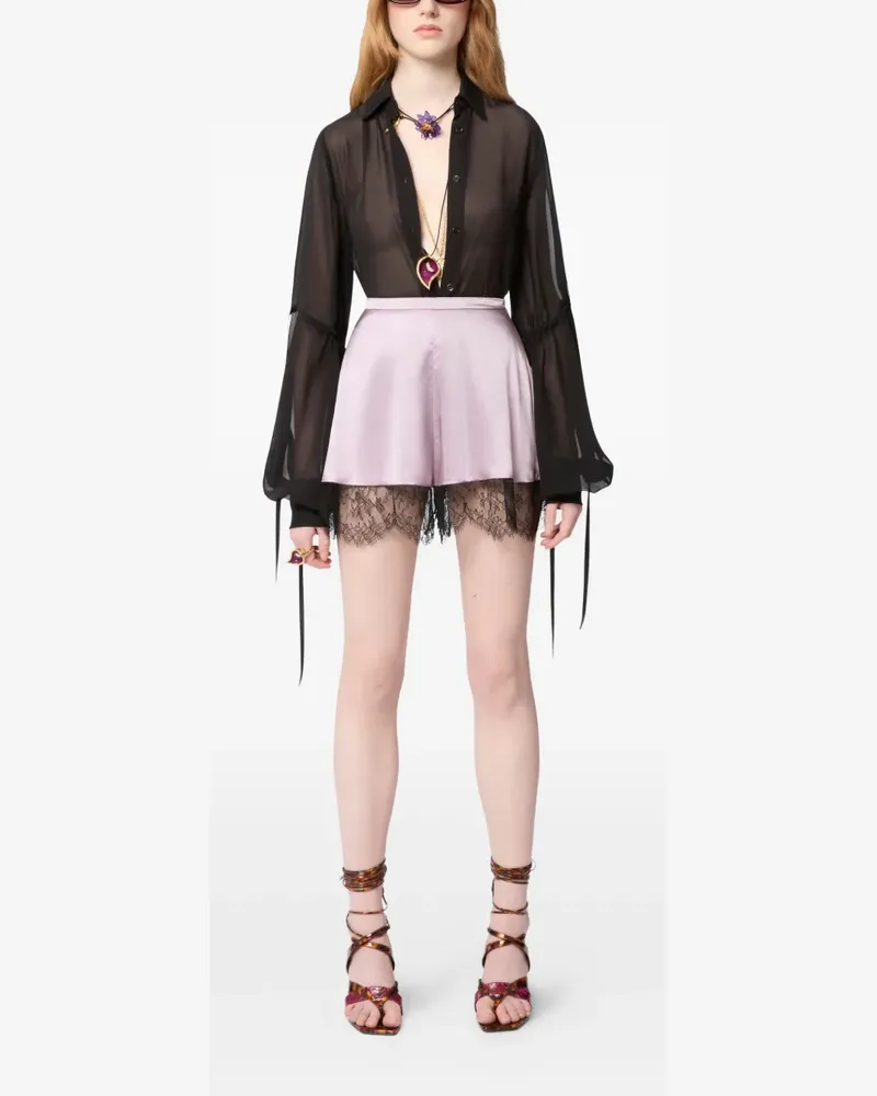 Nina Ricci Shorts aus Seide - Rosa Rosa