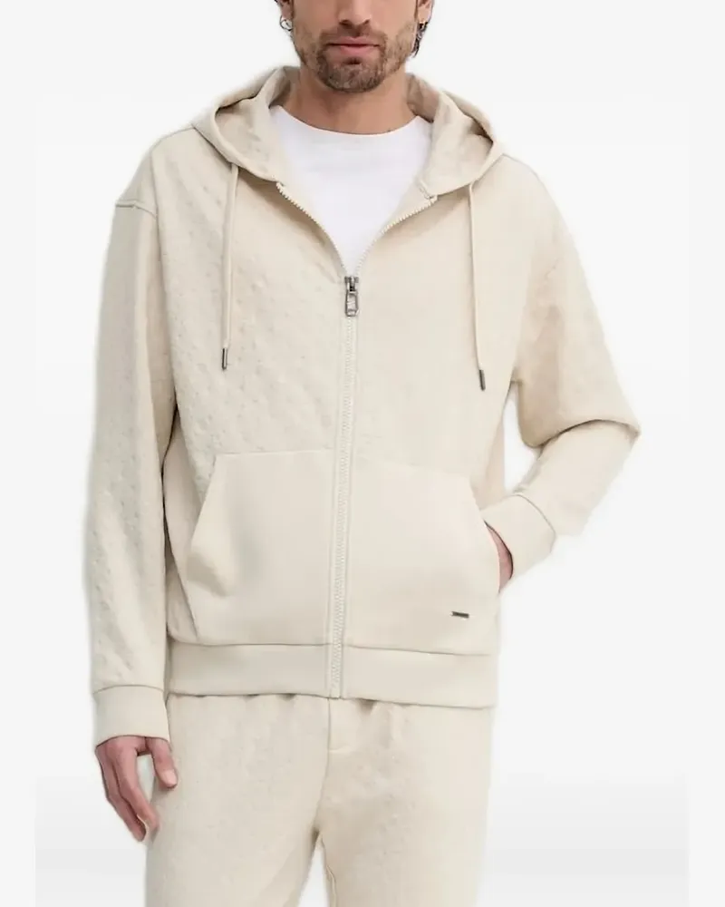 JOOP! Kapuzenjacke mit eingeprägtem Muster - Nude Nude