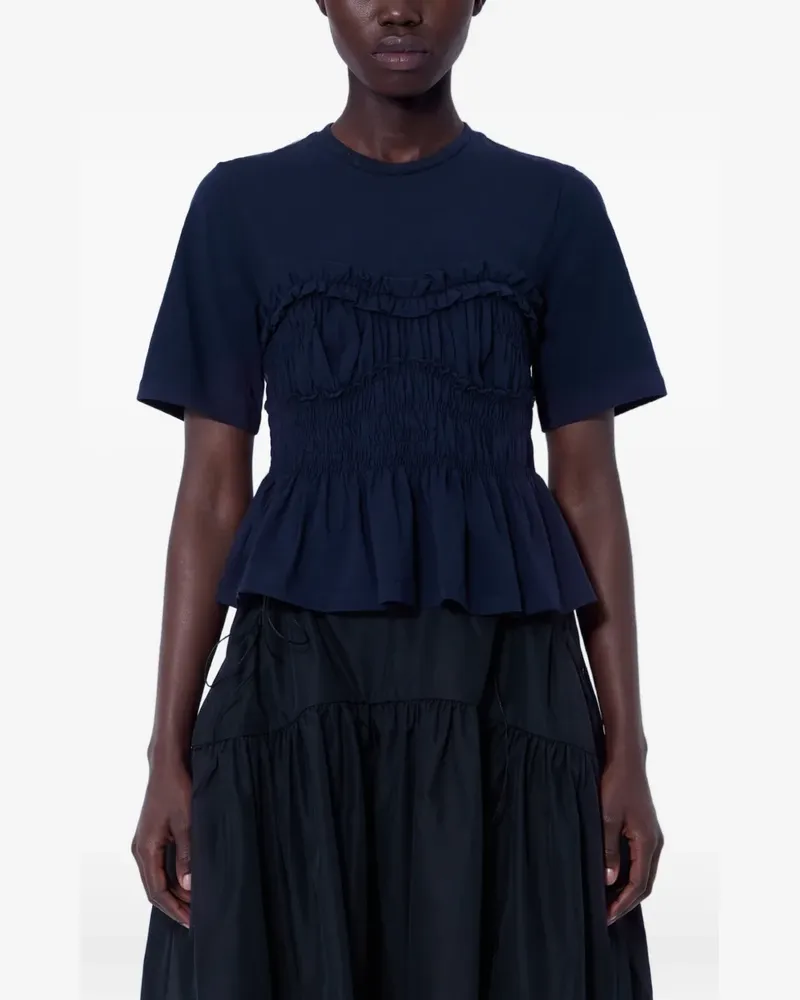 Cecilie Bahnsen Gerafftes Vilde T-Shirt - Blau Blau