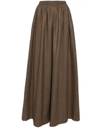 Giuseppe di Morabito Karierte Pantalone Wide-Leg-Hose Braun