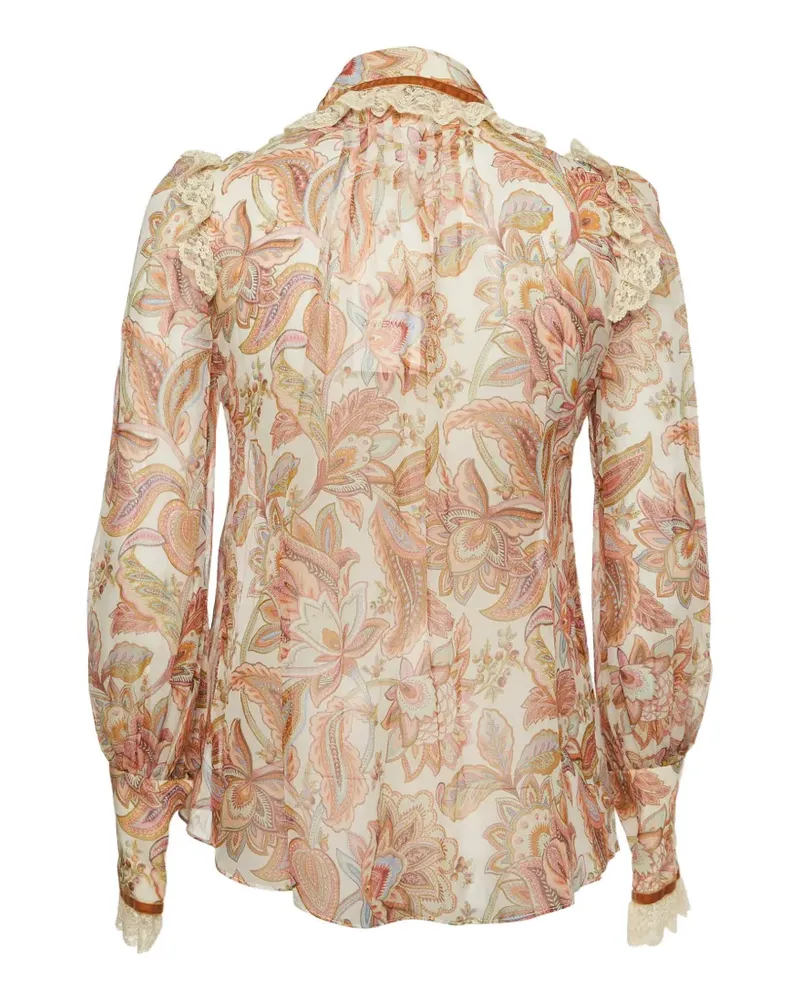 Zimmermann Lucky Bluse mit Blumen-Print - Nude Nude