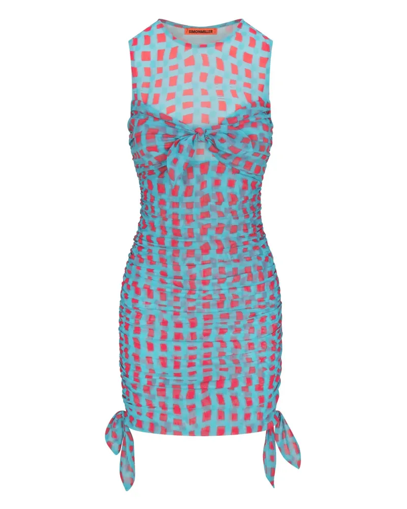 Simon Miller Sonora Minikleid aus Mesh - Blau Blau
