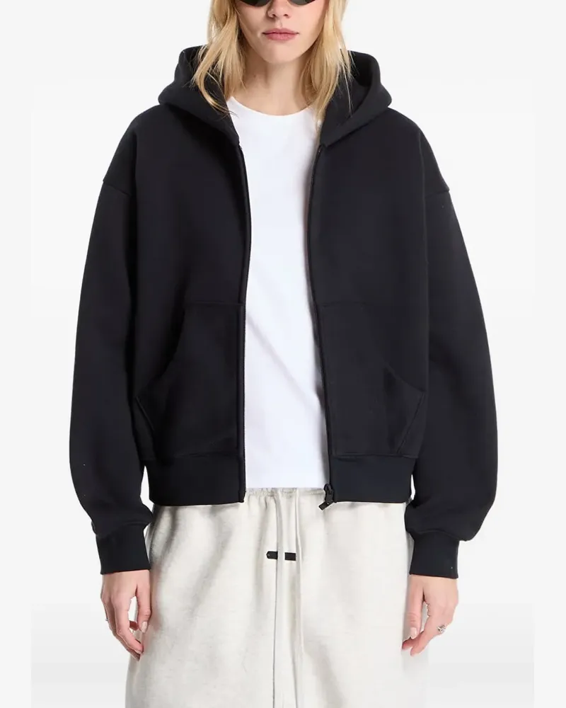 Fear of God logo-embossed zip-up hoodie - Schwarz Schwarz