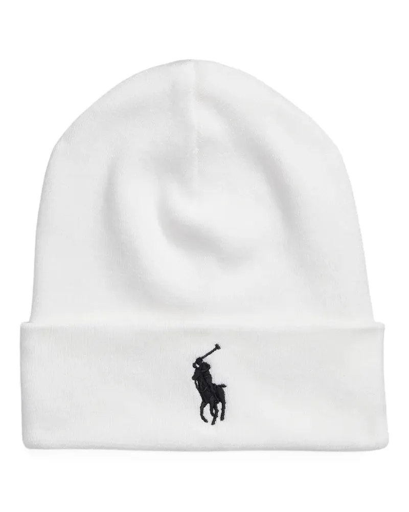 Ralph Lauren Beanie mit Logo - Weiß Weiß