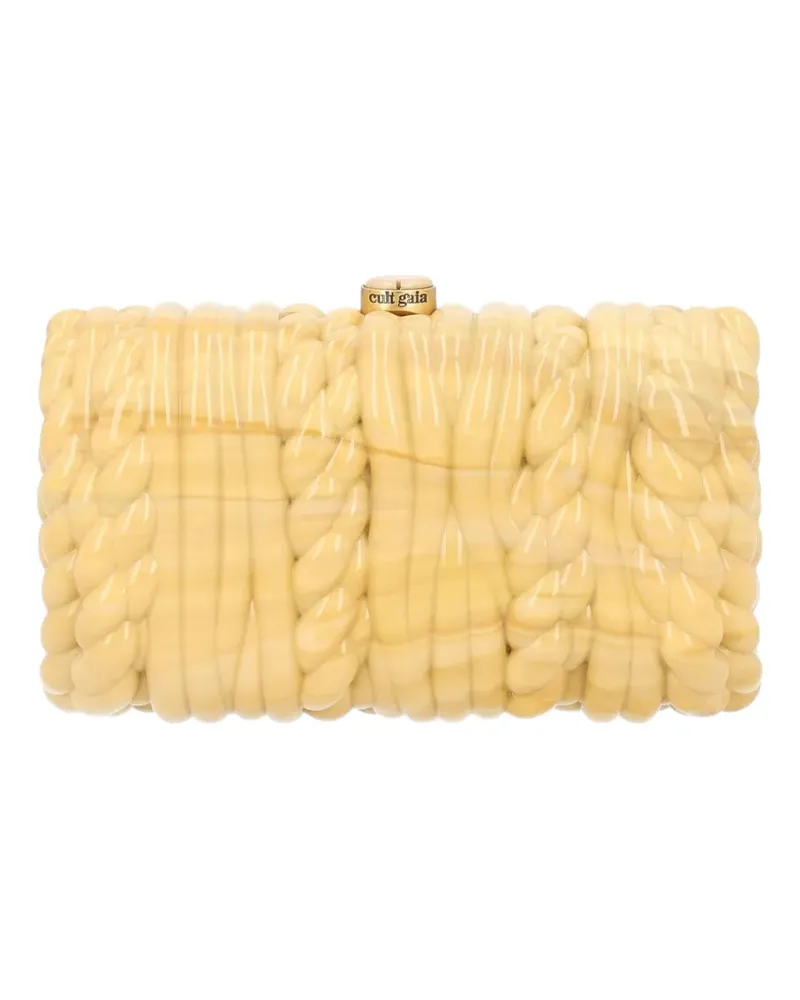 Cult Gaia Helene cable-knit effect clutch bag - Nude Nude