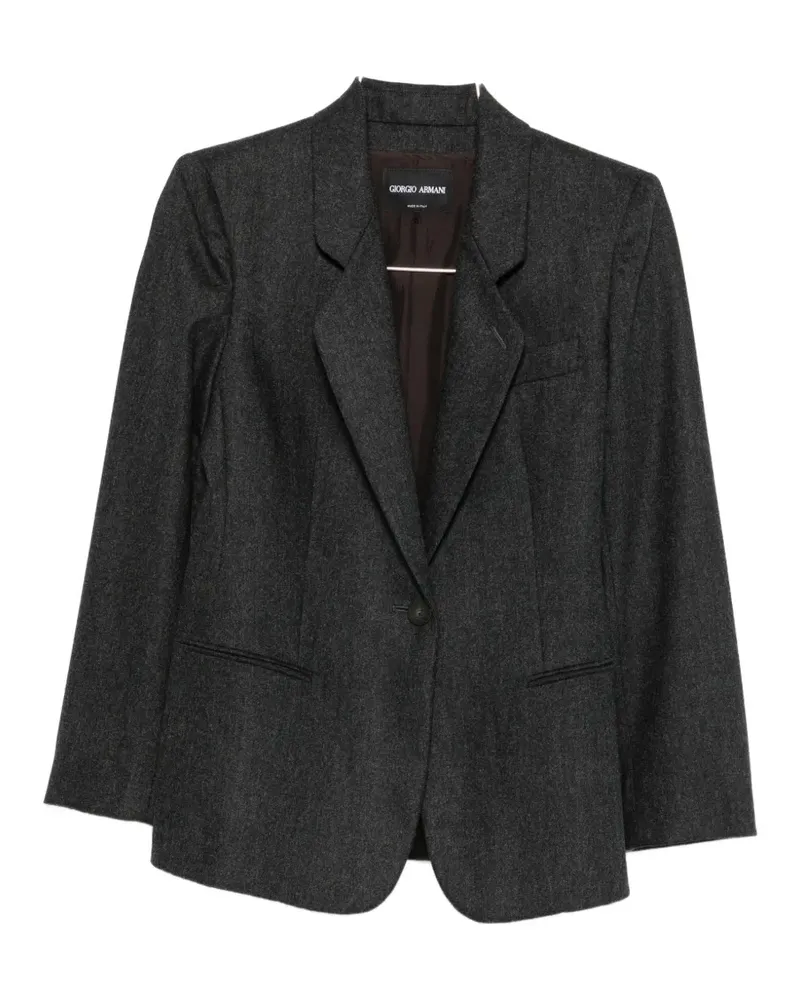 Giorgio Armani single-breasted notched-lapel blazer - Grau Grau
