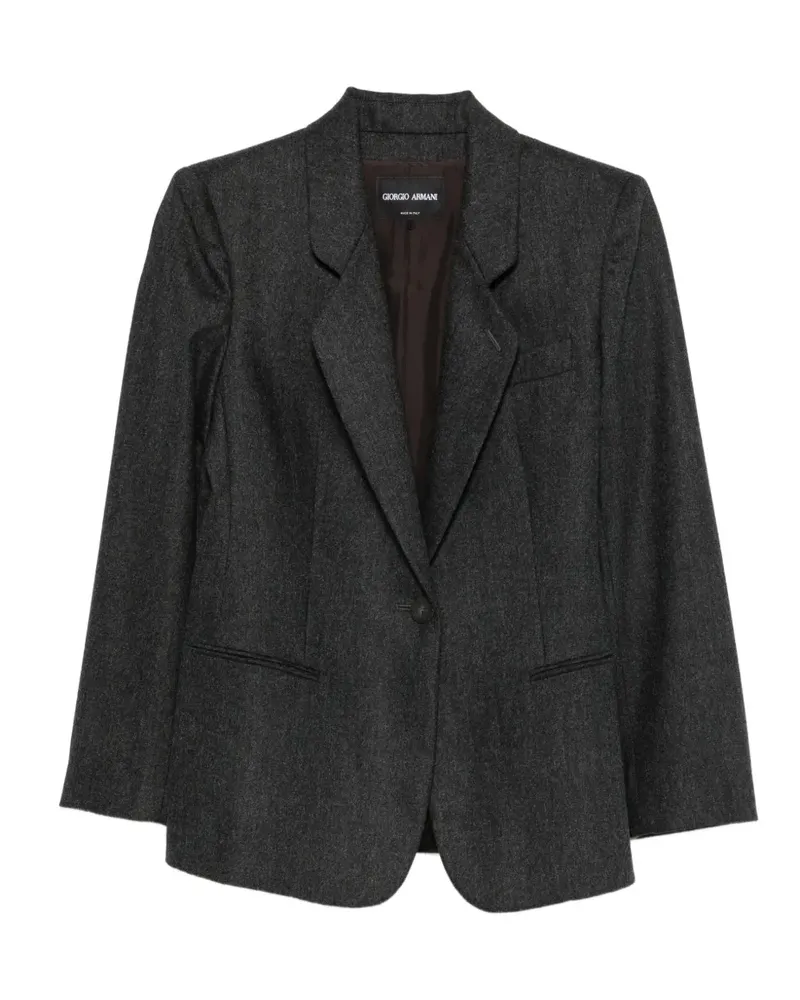 Giorgio Armani Blazer mit fallendem Revers - Grau Grau