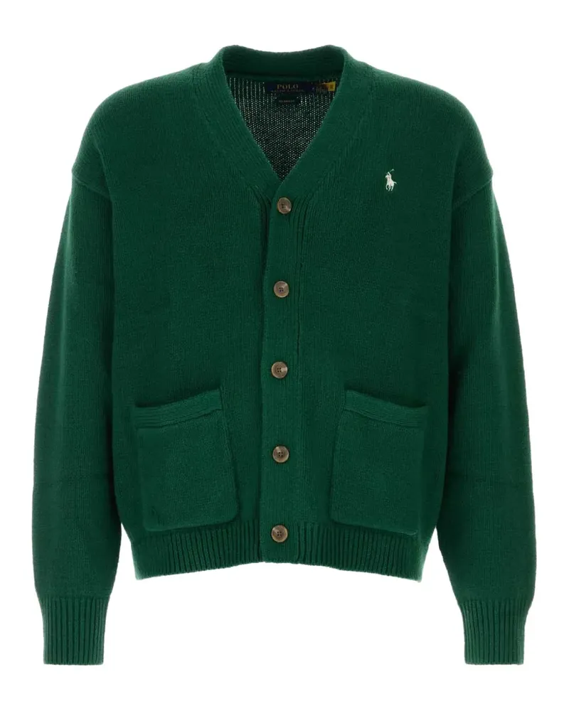 Ralph Lauren logo-embroidered V-neck cardigan - Grün Grün