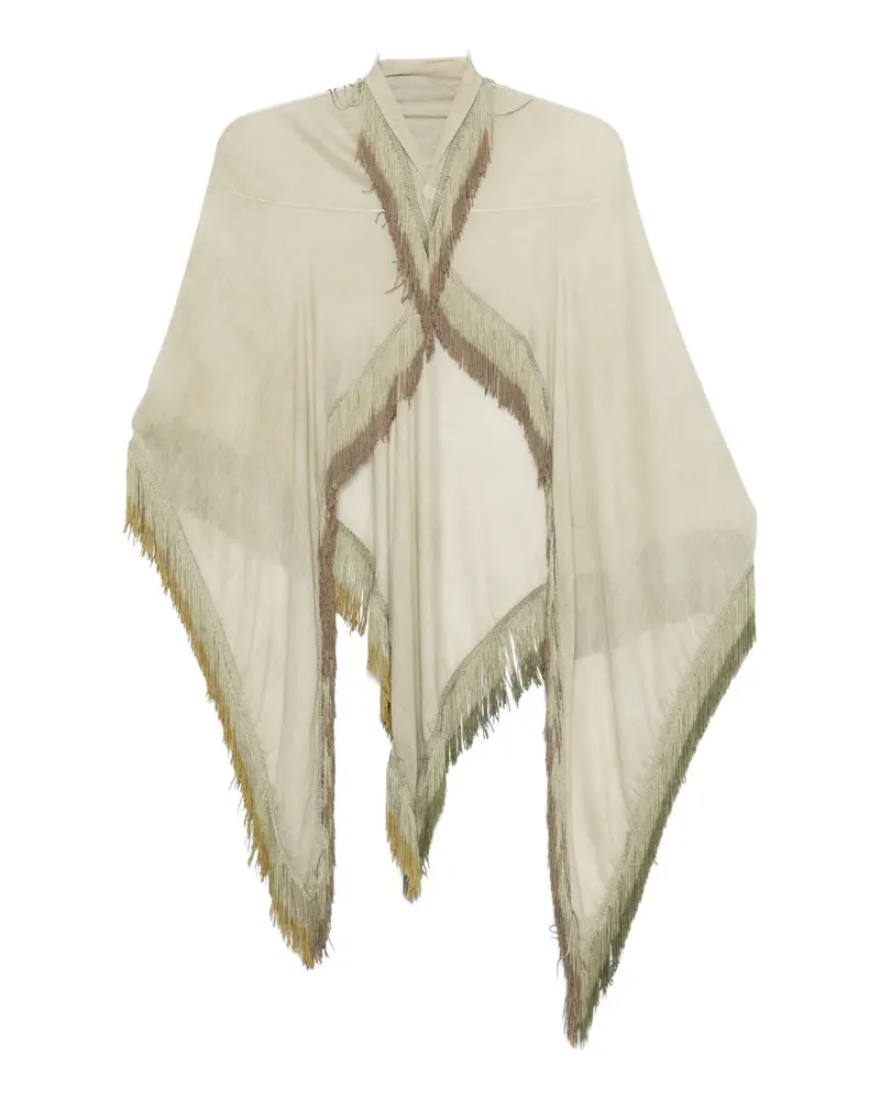 Faliero Sarti fringed scarf - Nude Nude