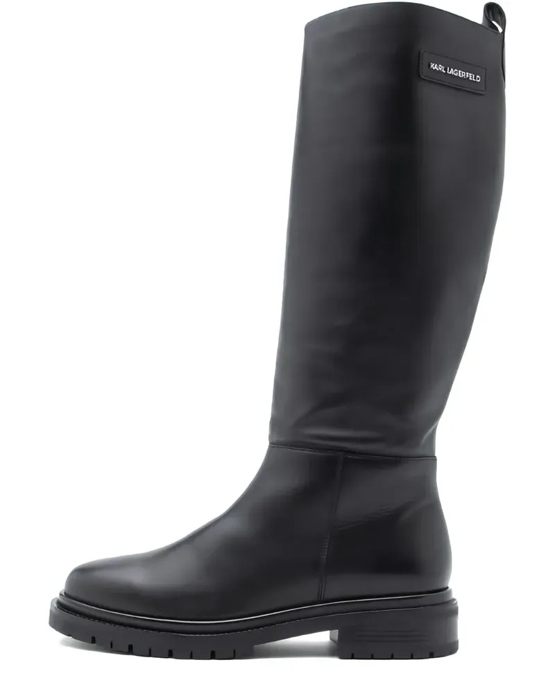 Karl Lagerfeld Kniehohe Stiefel mit seitlichem Reißverschluss - Schwarz Schwarz