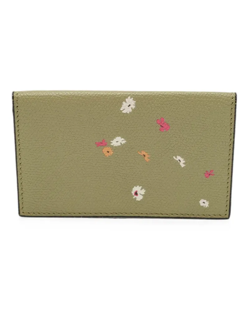 Valextra Onda floral-print card holder - Grün Grün