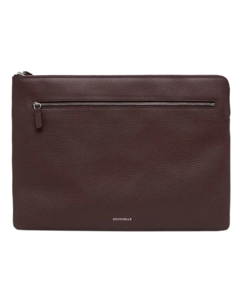 Coccinelle medium Smart to Go leather laptop bag - Rot Rot
