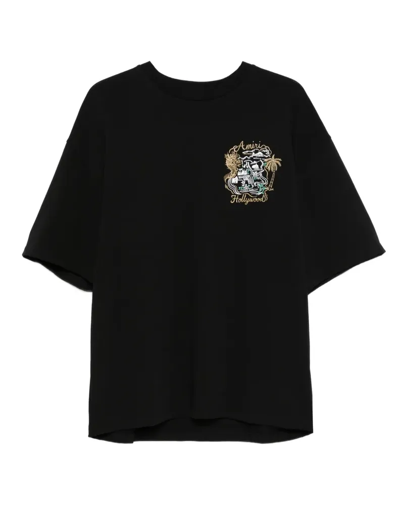 Amiri T-Shirt mit Stickerei - Schwarz Schwarz