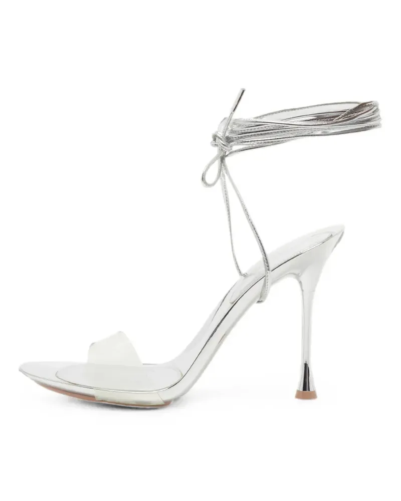 Gianvito Rossi Spice lace-up sandals - Weiß Weiß
