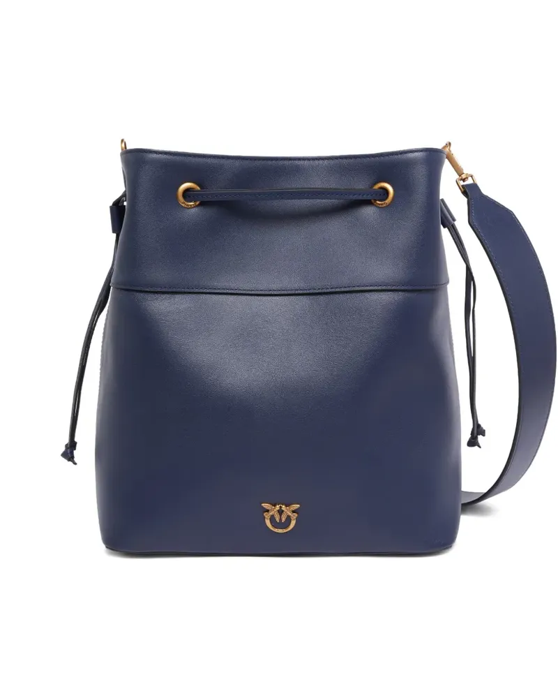 Pinko Mittelgroße Beuteltasche mit Logo-Verzierung - Blau Blau