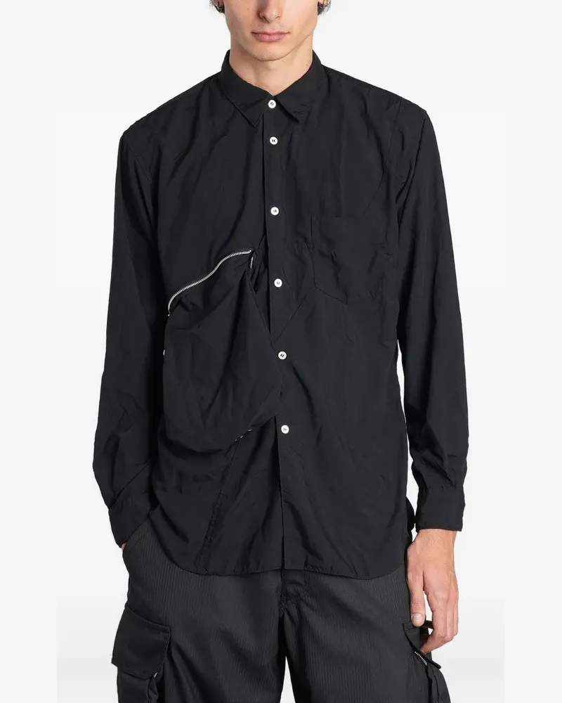 Comme des Garçons Hemd mit Reißverschlusstaschen - Schwarz Schwarz