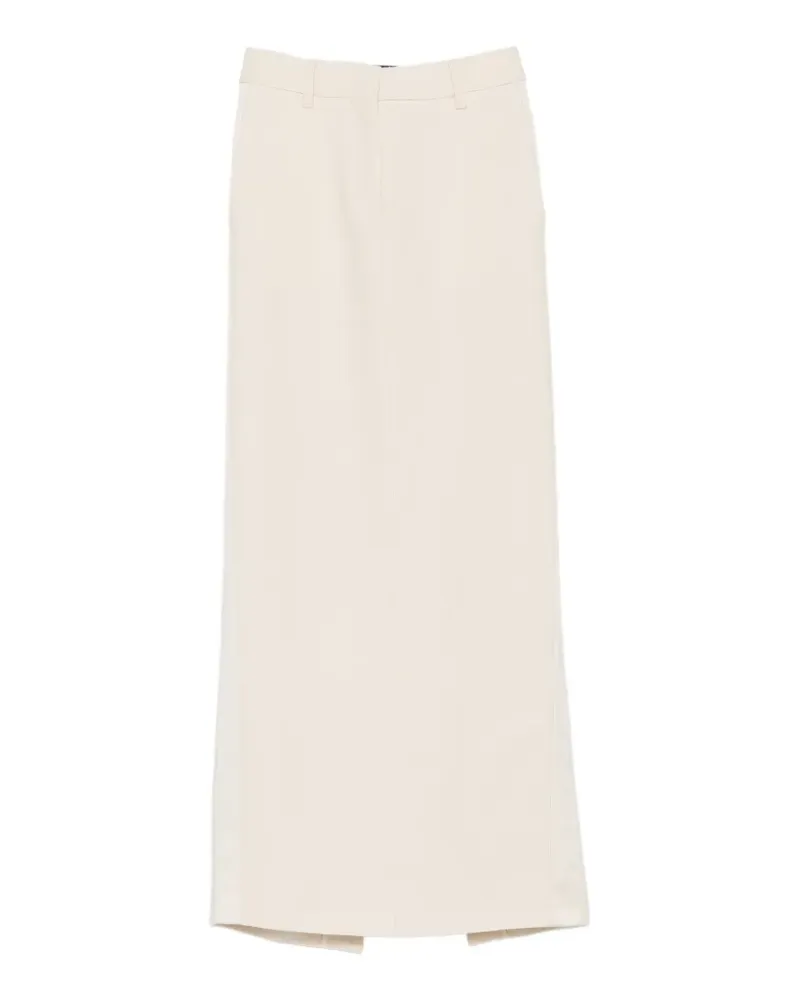 Fabiana Filippi belt-loop rear-slit maxi skirt - Nude Nude