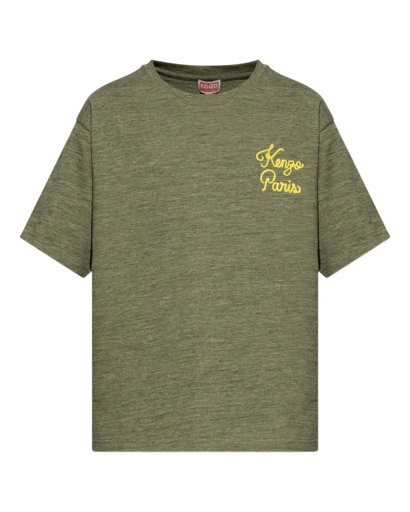 Kenzo T-Shirt mit Logo-Stickerei - Grün Grün