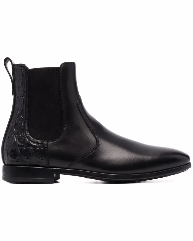Ferragamo Stiefel mit Gancio-Prägung - Schwarz Schwarz