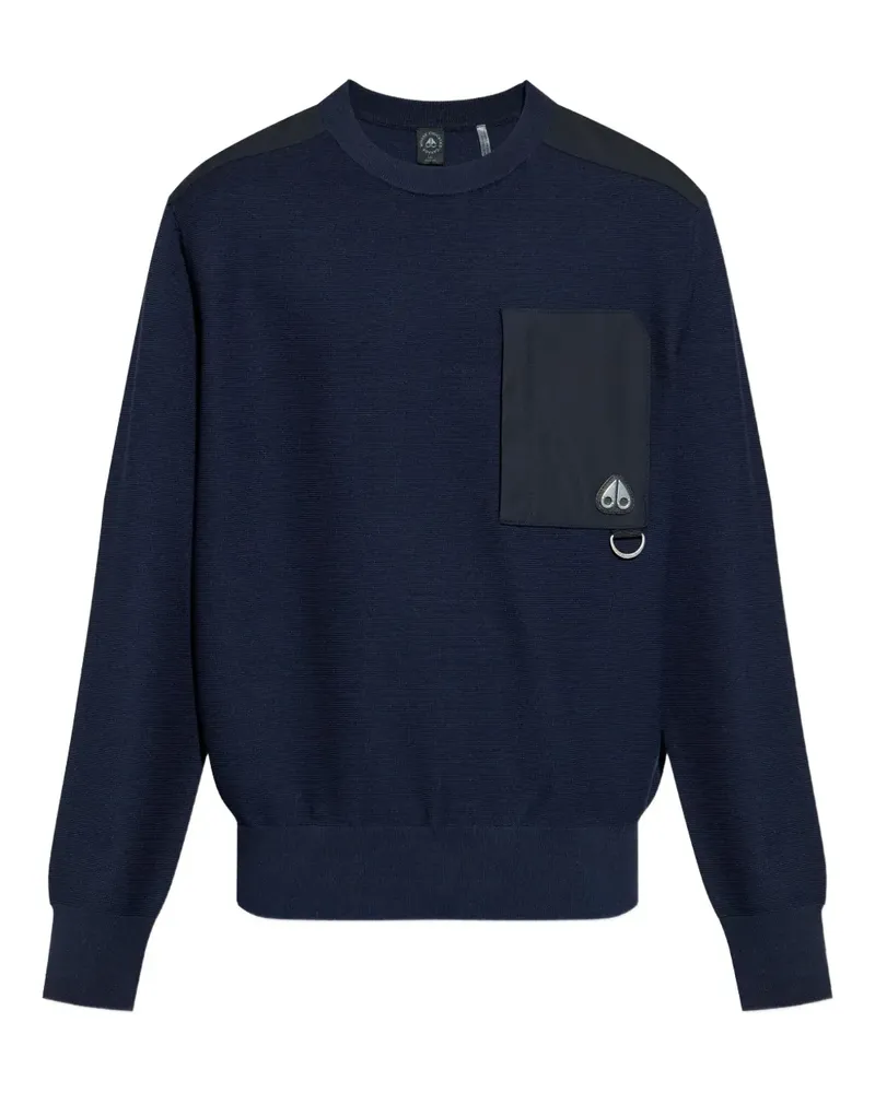 Moose Knuckles Pullover mit Taschendetail - Blau Blau
