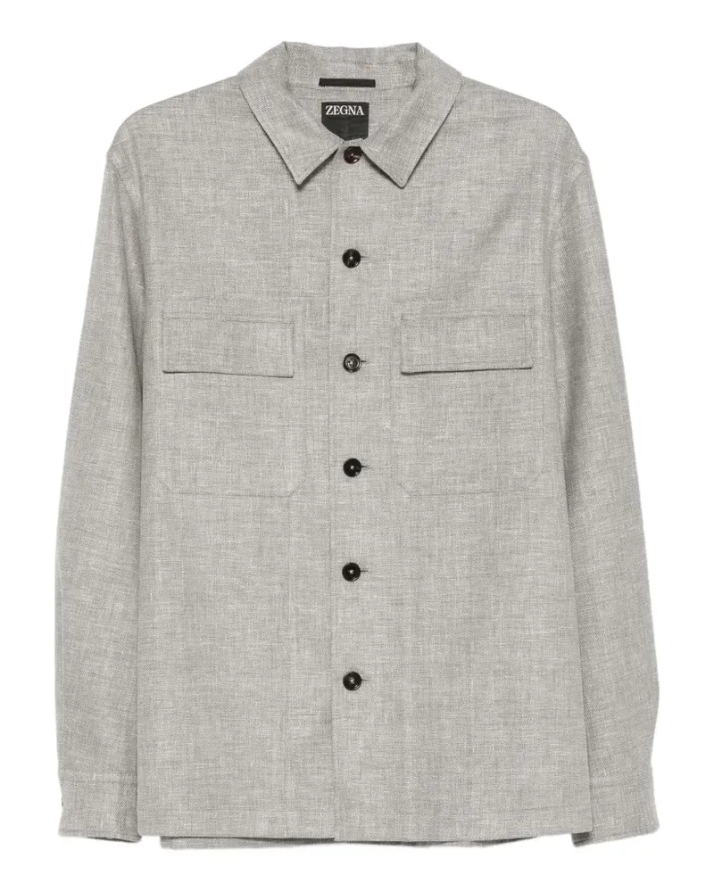 Ermenegildo Zegna button-up flap-pocket shirt - Grau Grau