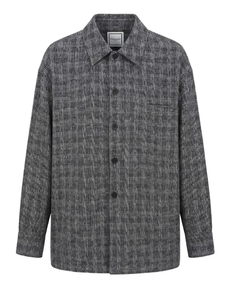 Wooyoungmi checked pattern shirt - Schwarz Schwarz