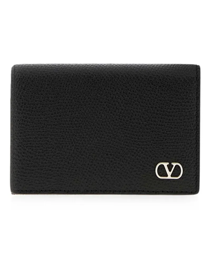 Valentino Garavani VLogo grain-leather wallet - Schwarz Schwarz