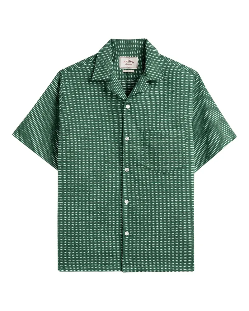 Portuguese Flannel polka-dot camp-collar shirt - Grün Grün
