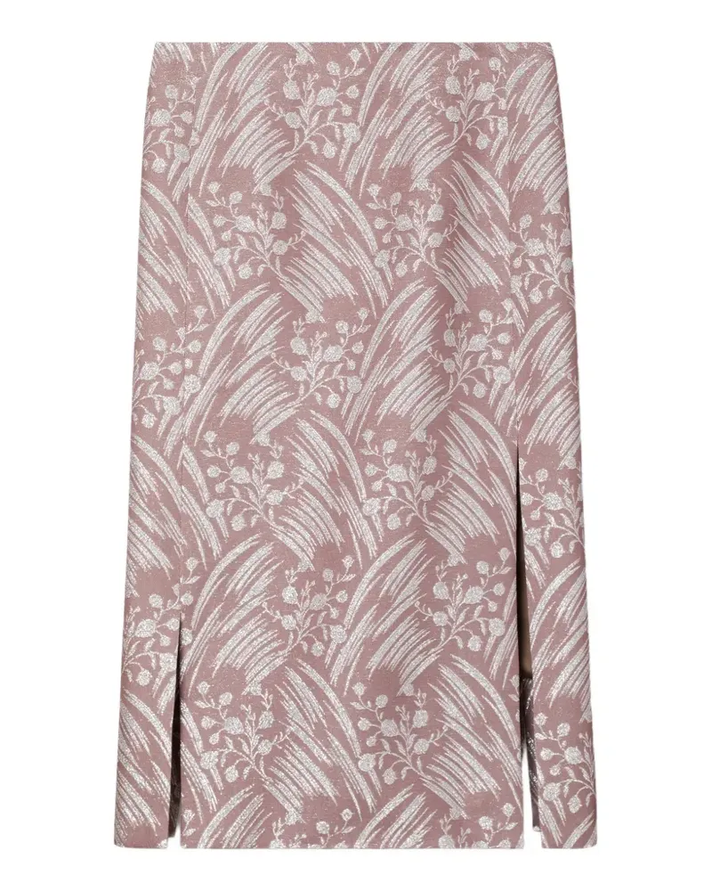 Tory Burch silk jacquard skirt - Rosa Rosa