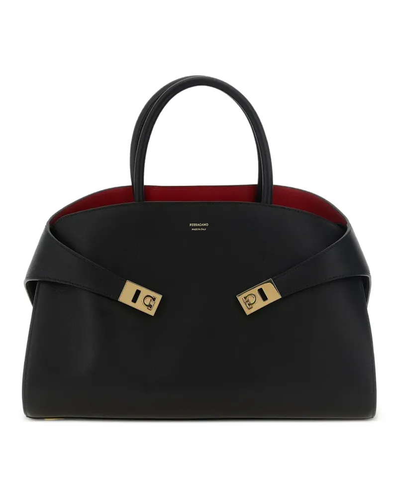 Ferragamo Mittelgroße Hug Handtasche - Schwarz Schwarz