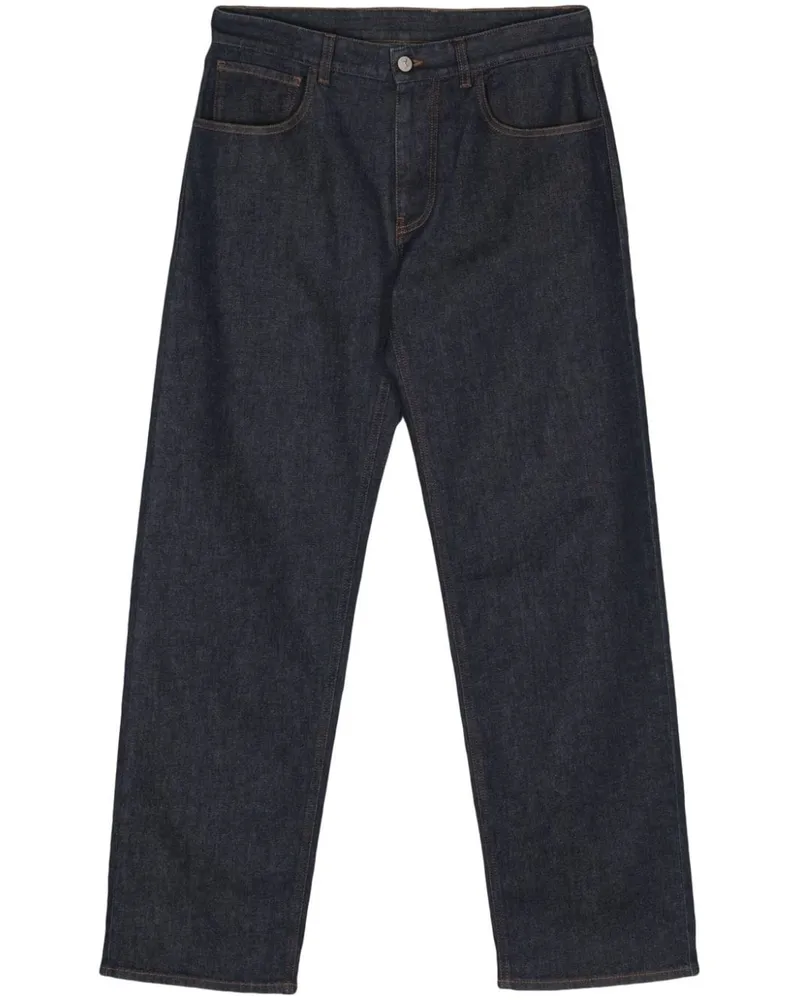 Ferrari Halbhohe Straight-Leg-Jeans Blau