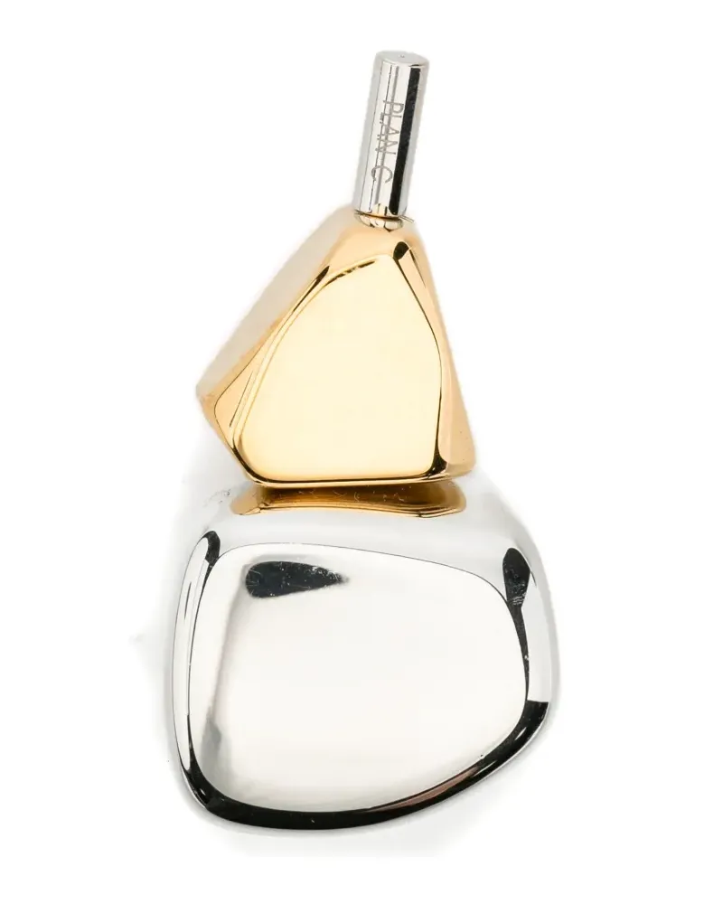 PLAN C Abstract geometric drop earrings - Gold Gold