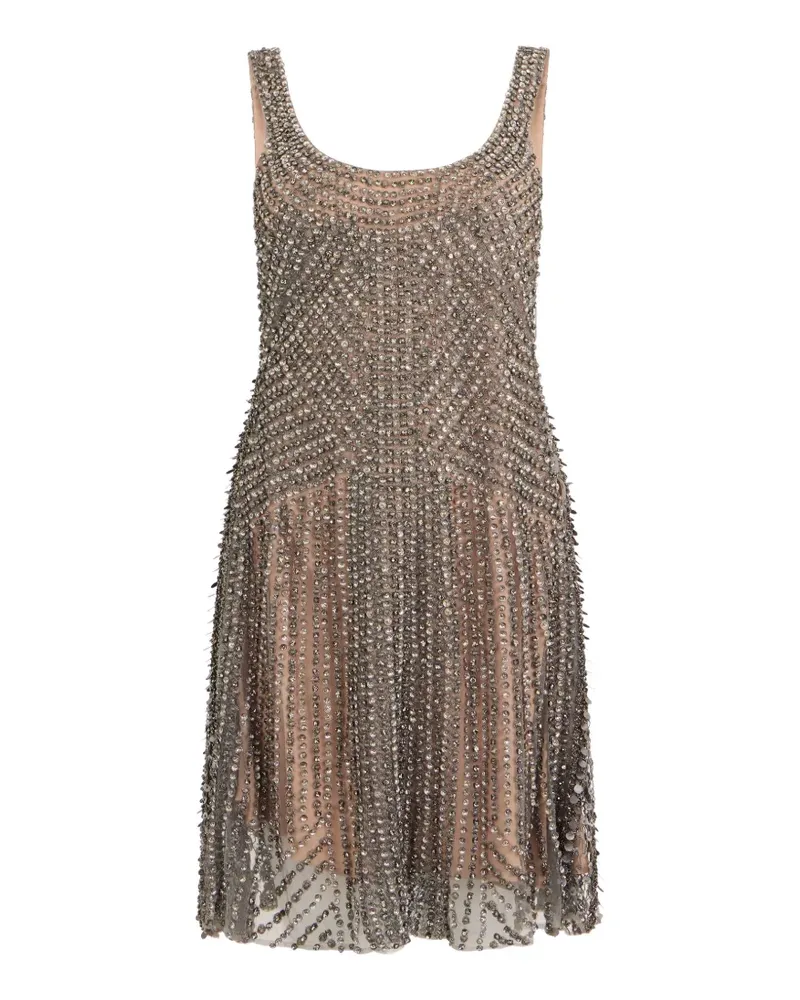 Alberta Ferretti Minikleid mit Pailletten - Silber Silber
