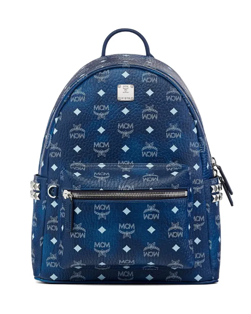 MCM Stark Rucksack mit Nieten - Blau Blau