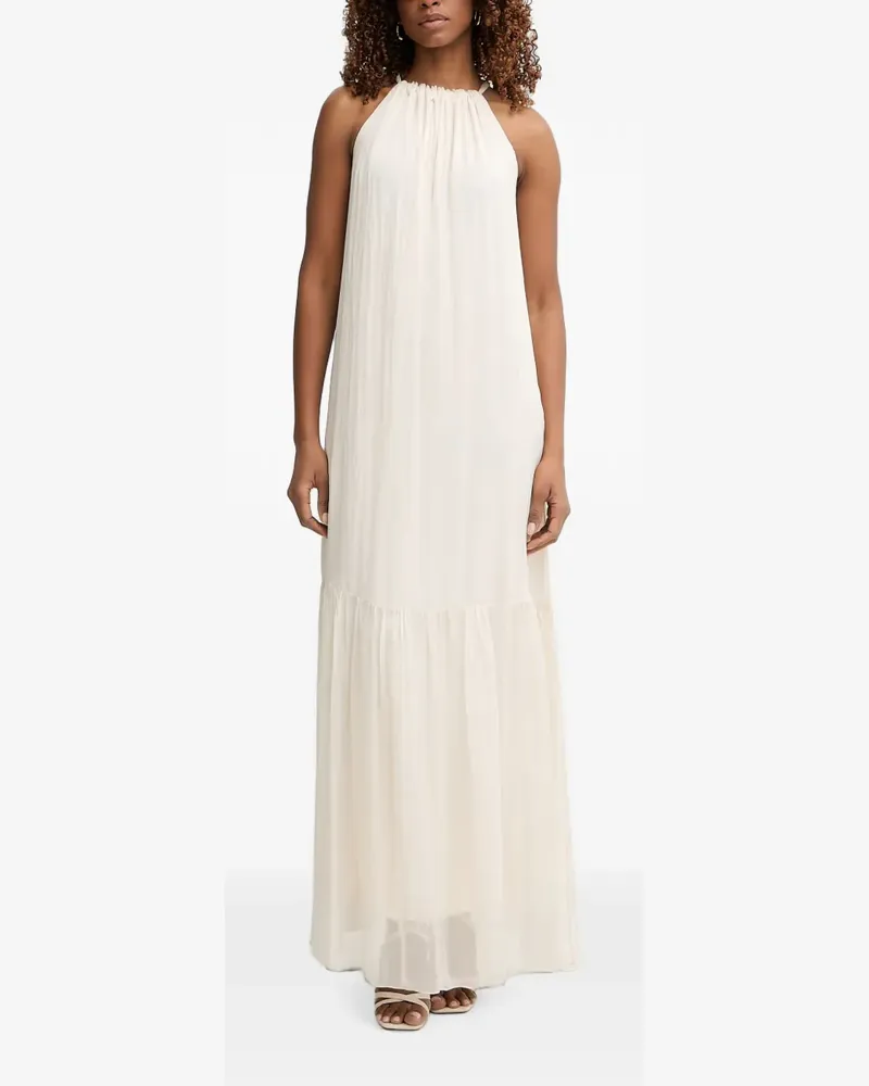 HAVEONE tiered halterneck maxi dress - Nude Nude