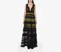 Kleid mit gestuftem Design - Schwarz