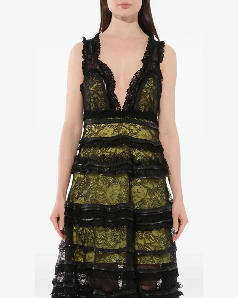 Givenchy Kleid mit gestuftem Design - Schwarz Schwarz
