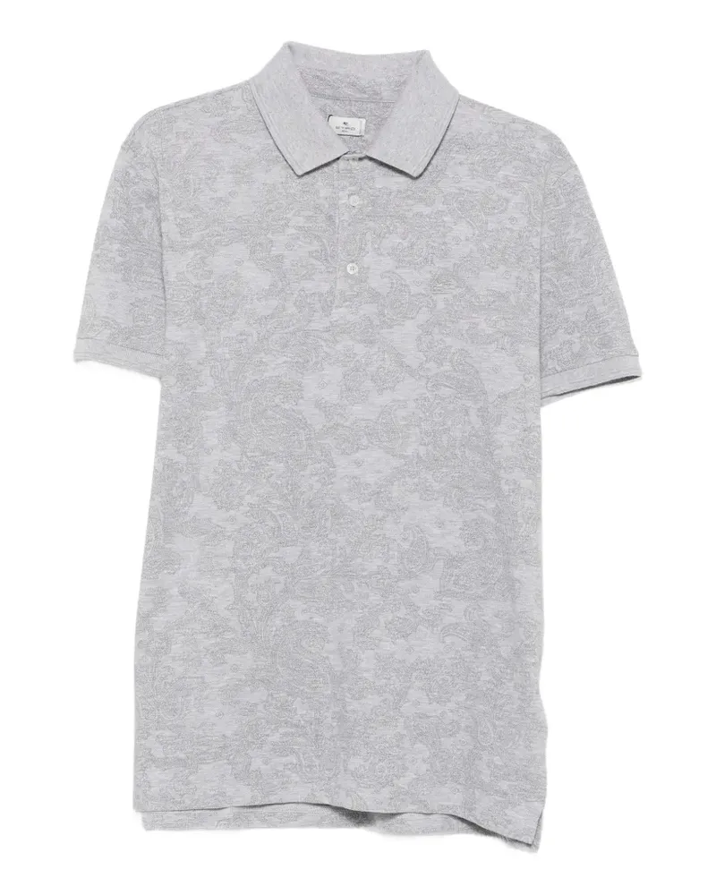 Etro Poloshirt mit Paisley-Print - Grau Grau