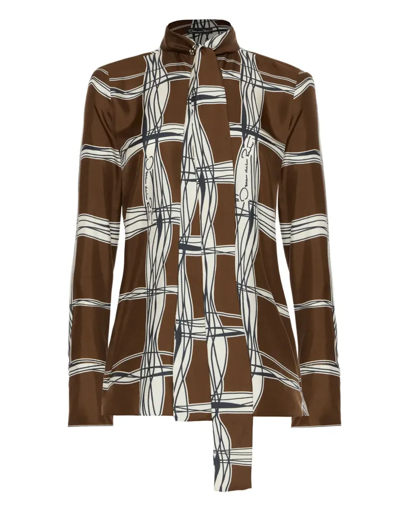 Oscar de la Renta plaid-print shirt - Braun Braun