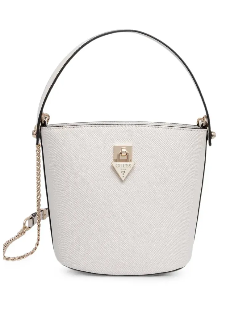 Guess Patsie Beuteltasche mit Logo-Schild - Nude Nude