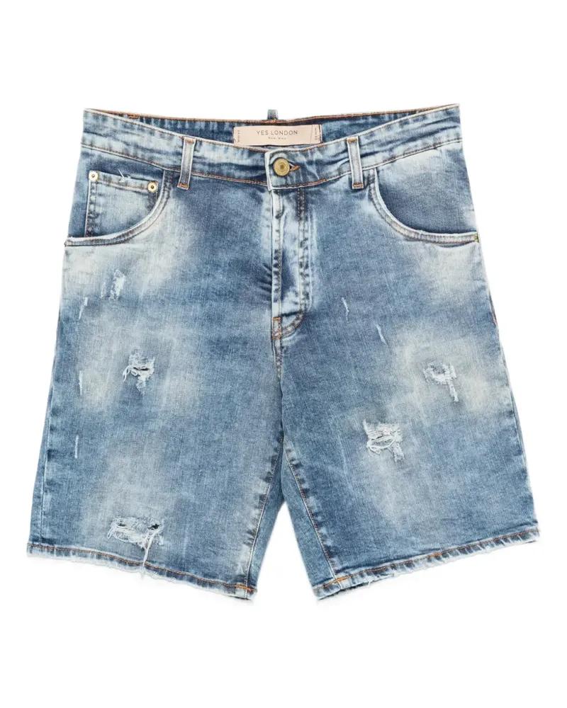 Yes London distressed denim shorts - Blau Blau