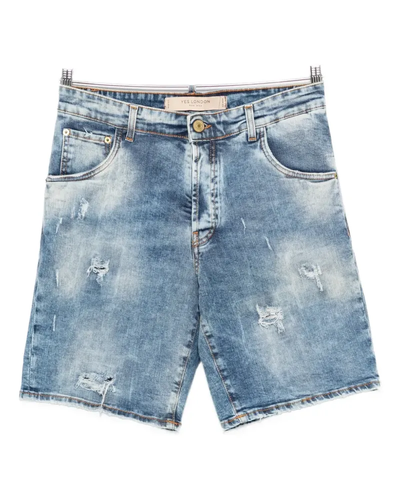 Yes London distressed denim shorts - Blau Blau