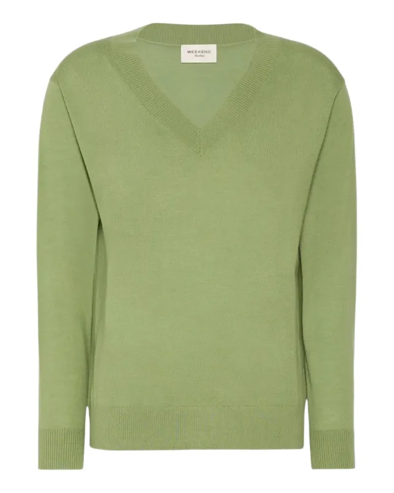 Max Mara Pullover mit V-Ausschnitt - Grün Grün